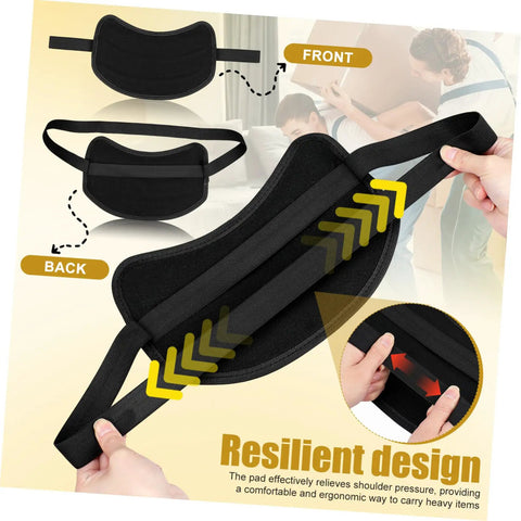 Ergonomic Wear-Resistant Shoulder Pad For Workers Heavy-Duty Canvas And Felt Cushion For Carrying Gear At Warehouses And Construction Sites Worksite-Ready Reusable Comfortable Back Support Durable Shock Absorption, front view