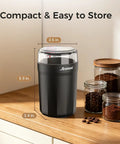 One Touch Coffee Grinder With Stainless Steel Blades For Beans Spices And Dry Grinding Adjustable Coarse To Fine on counter