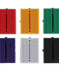 Six Color 170-Point Mini Breadboard Set With Six Boards Plus 400-Point And 830-Point Solderless Breadboards For Dope Arduino Prototyping