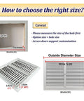 Image showing sizing instructions for Rugged Double Door Access Panel With Slick Louvered Ventilation drywall installation.