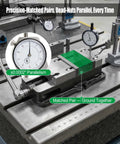 Six Inch Milling Vise Jaws Set in Soft Aluminum, Replacement Jaws for 6 Inch Vises, Built for Side Milling, Deep Slot Work, and Small Parts, GMT Style Compatible, Similar to Go To Vise Jaws for Max Clearance. Precision ground 6061 T6 aluminum jaws on a vise
