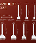 Size chart for 7 Piece Pro Grade Leather Craft Tools Arc Shaped Quarter Circle Punch Set With Edge Cutters for precise curved cuts.