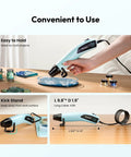 Dual Temp 350W Heat Gun For Resin And DIY Crafting With 3 Nozzles, 3 Silicone Covers, 4.9 Ft Cord, Use in Crafting Scene