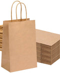 60 Pack Small Brown Kraft Gift Bags With Handles 5.25 x 3.2 x 8 Inches Bulk For Gifts Shopping Birthday Wedding Party Favors And Handmade Treat Packaging Great For Party Favors Retail Bulk Craft Projects Wedding Favors Baby Shower Gifts And Stocking