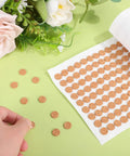 Killer Grip Peel And Stick Cork Bumper Pads For Kitchen Cabinets Furniture Drawers Self Adhesive Dots on a green background.