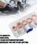 Oil Drain Plug Crush Washer Kit With 100 Pieces Aluminum And Copper Washers Universal Fit For M10 M12 M14 M16 M18