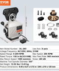 Heavy Duty X Axis Power Feed For Bridgeport Knee Mills with adjustable controls and accessories, 110V Electric Milling Machine Upgrade.