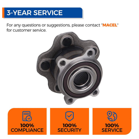 Rear Wheel Hub Bearing Assembly 512548 Drop-In Replacement For 2013 Infiniti JX35 2014-2020 Infiniti QX60 2019-2023 Nissan Altima
