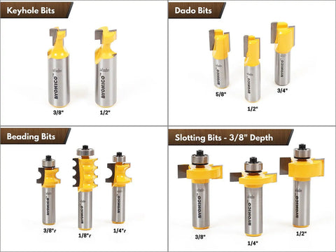 Seventy Piece Router Bit Set With Half Inch Shank Pro Grade Tungsten Carbide Woodworking Bits Keyhole Dado Beading Slotting