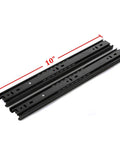 Heavy Duty Ball Bearing Drawer Slides Full Extension Three Section Runners Smooth Rolling Cabinet Hardware Black Finish Two Pack 10 inch rails