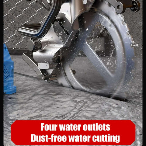Hardcore Heavy Duty Electric Concrete Ring Saw 5200W Handheld Wall Cutter with water cutting feature in action.
