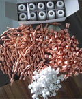 Solid Pack Of 50 Pieces Plasma Cutter Consumable Electrodes Tips And Nozzles Fits Cut40 Cut50 Lgk40, copper and ceramic tips.