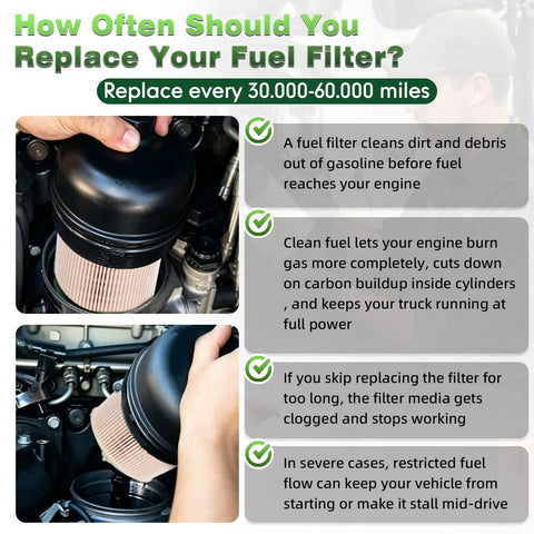 Close-up of a hand removing a fuel filter from an engine, demonstrating maintenance for optimal performance.
