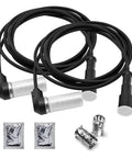 Heavy Duty 6.5 Ft Truck Wheel Speed Abs Sensor Wiring Harness Compatible With Wabco And Meritor 4410328140 4410326180 Pair with connectors and cables.