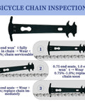 Bike Chain Repair Tools Set With Wear Indicator for chain inspection and maintenance guidance