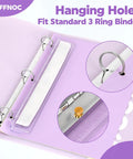 Portable 3 Hole Puncher With Built In 10 Inch Ruler For Binders 5 Sheet Capacity School Office Tool with binder view