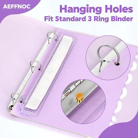 Portable 3 Hole Puncher With Built In 10 Inch Ruler For Binders 5 Sheet Capacity School Office Tool with binder view