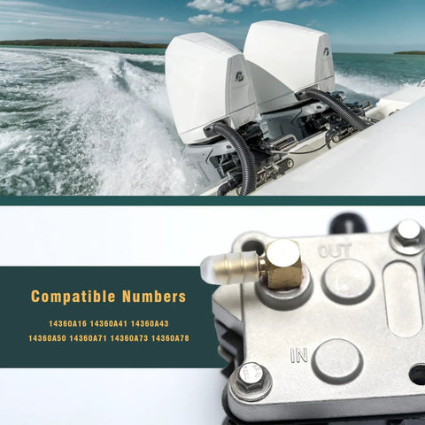 Outboard motors with fuel lines and Beefed Up Fuel Pump For Outboard 2 Stroke Marine Engine Replacement Compatible With 30 40 45