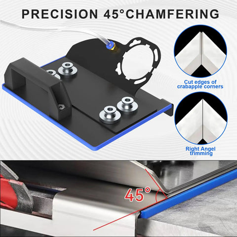 45 Degree Tile Chamfering Tool Stand For Angle Grinders Pro Grade Bevel And Chamfer, Heavy Duty Holder With Stable Base