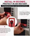 Fire Alarm Circuit Breaker Lockout Kit Two Sets With 8 32 Hex Key And Warning Labels installation process