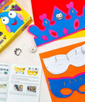LilyPad Sewable Electronics Starter Kit with colorful felt crowns, sewing components, and beginner instructions for Arduino projects.
