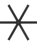 Massive 60 Inch Indoor Ceiling Fan With Direct Flush Mount And Sleek Black Finish featuring six black blades viewed from above.