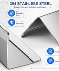 Hella Sick 4 Pack Stainless Steel Wall Corner Protectors Badass 304 Rust Proof Corner Guards showing durable 304 stainless steel design.