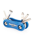Blue Folding Bicycle Multi Tool For On The Go Maintenance With 3 4 5 8mm Hex Wrenches T25 Torx Compatible Driver And Cross Straight Screwdriver
