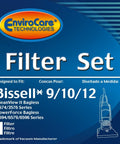 Packaging of Replacement Vacuum Filter Set For Bissell PowerForce Bagless And CleanView II Uprights Style 9 10 12