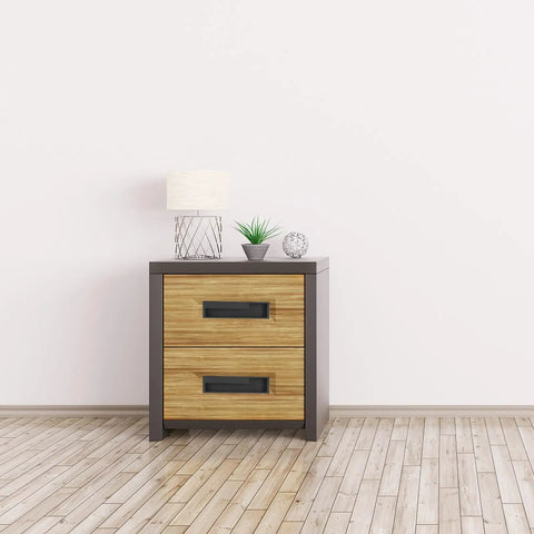 2 Pack Invisible Embedded Alloy Wardrobe Pull Handles Matte Black Recessed Cabinet on wooden drawers in a modern room
