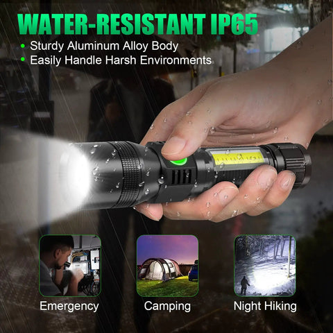 Person holding Dope 3 In 1 UV Black Light Flashlight With Magnetic Base Rechargeable High Lumen Tactical LED 7 Modes Waterproof
