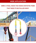 Heavy Duty Web Sling Built Tough 3.3 Ft Single Leg Strap For Lifting Up To 6600 Lbs With G80 Steel Hook Polyester Construction