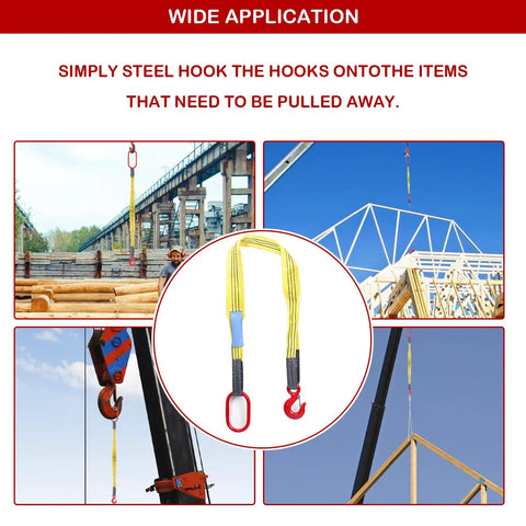 Heavy Duty Lifting Web Sling With G80 Hook For 3 Ton Loads And Industrial Rigging Tasks This Durable Five Foot Strap Is A Solid Heavy Hitter Designed To Move Big Gear Without Any Sweat Or Compromise