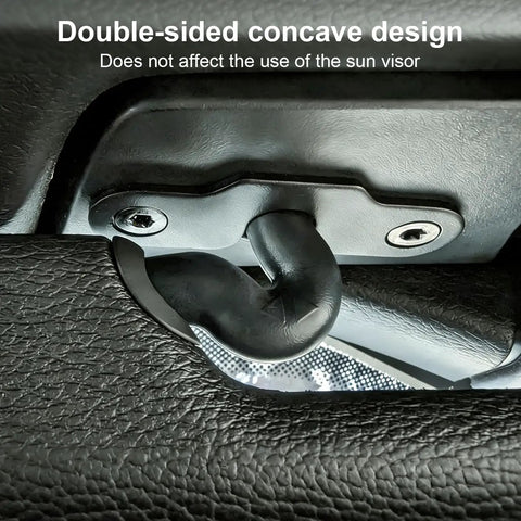 Wrangler Sun Visor Clip Repair Kit Aluminum Alloy Beefy Durable Build Pack Of 2 Black for JK 2018 JL 2018 To 2024 Gladiator 2020 to 2024