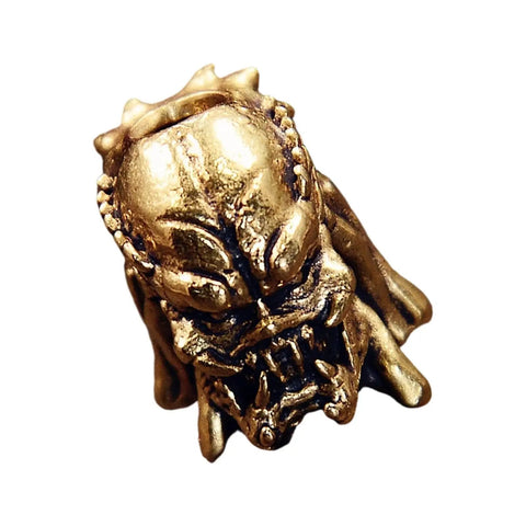 Gucci Vintage Brass Pendant With Predators Relief And Matte Finish For Retro Bags And Keychains, detailed predator art