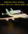 LED Light Kit For LEGO Shuttle Carrier Aircraft 10360 Building Blocks Model Lighting Set Lighting Only Model Not Included Battery Pack Not Included Compatible With Display Or Dioramas showing lighting effect display on shuttle model