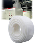 Top Shelf Heavy Duty Pvc Corrugated Industrial Electrical Conduit Flexible Wire Cable Protector Tube With Flame Retardant Coating in a coil.