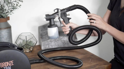 Replacement Gun For HVLP Spray Tan Machine With 200ml Cup And Adjustable Flow For DHA Solution in ergonomic handheld mode