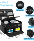 4 Layer Golf Trunk Organizer With Separate Ventilated Shoe Compartment For Two Pairs, Waterproof Car Locker Storage Bag For Golf Gear And Accessories