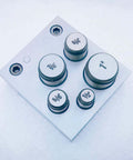 Disc Cutter Set Of Five Circle Punches For Jewelry Making From One Half Inch To One Inch That Cut Up To Eighteen Gauge Soft Metals