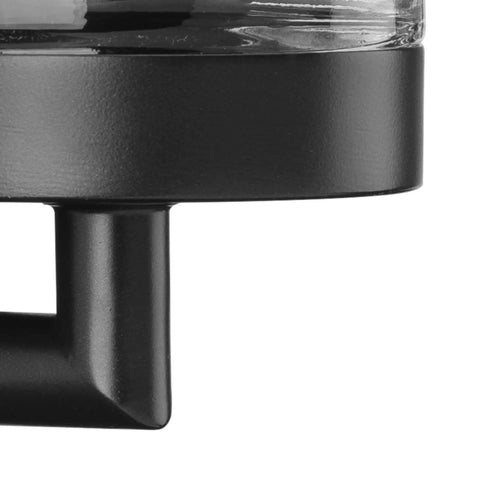 Close-up of Coastal Style Two Light Bath Vanity Light With Clear Glass Shades, Polished Chrome Finish, Modern Bathroom Lighting Fixture