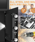 2.7 Cubic Drop Slot Safe for Cash and Jewelry with Deposit Slot and Sawtooth Edge showing anti-pry bolts and drill resistance