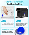 Barista-Grade Replacement Water Filter For DeLonghi Coffee Machines DLS C002 installation steps with coffee maker