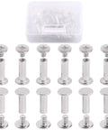 Heavy Duty 50 Pack M5 X 15mm Phillips Chicago Screw Posts Binding Screws Assortment Kit displayed with matching pairs in a storage box.