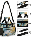 Insulated Picnic Backpack Lunch Box For Women And Men Portable Go To Cooler Tote with adjustable strap and metal zipper