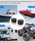 Hard Working Trailer Wheel Bearing Protector Caps Stainless Steel 1.781 Inch Hubs Two Pack With Grease Level Monitoring Window