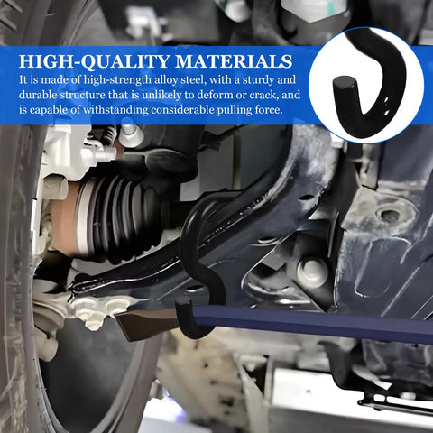 Lower Control Arm Prying Tool For Suspension Maintenance under vehicle wheel, showing high-strength alloy steel material.