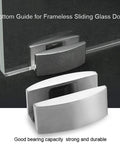 Stainless Steel Floor Bottom Guide For Sliding Glass Doors, 304 Grade Construction, Replacement Track for Shower Enclosures