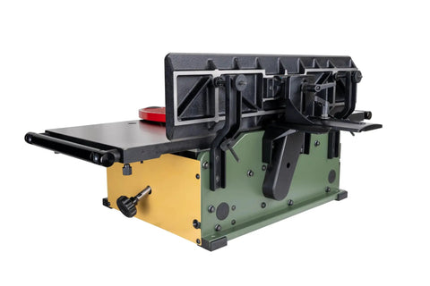 Pro Grade 12 Inch Spiral Cutterhead Benchtop Jointer Features Cast Iron Tables And 24 Double Sided Carbide Inserts Hooked Up To A Beefy 12 Amp Motor To Shave Wood Smooth As Butter For Insane Precision Cuts Daily