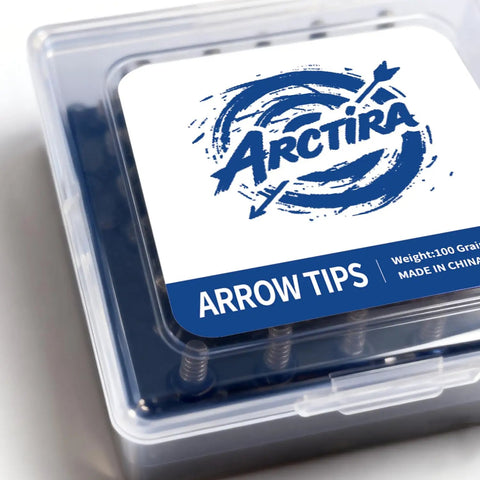 25 Pcs Archery Field Points 100 To 125 Grain Stainless Steel Arrow Tips With Case for Recurve and Compound Bow
